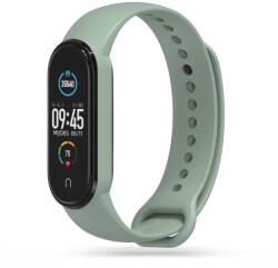  Okosóra szilikon szíj - Xiaomi Mi Smart Band 5 / 6 / 6 NFC / 7 - olivazöld szilikon szíj - graffistore