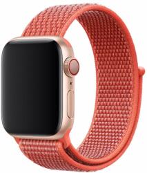 Okosóra szíj - Apple Watch Series 4/5/6/7/8/9/Ultra/SE (42 / 44 / 45 / 49 mm) - DEVIA nektarin szövet, tépőzáras szíj - graffistore