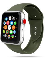  Okosóra szilikon szíj - Apple Watch Series 4/5/6/7/8/9/SE (38mm-40mm) - TECH-PROTECT SOFTBAND Katonai zöld szilikon szíj - graffistore