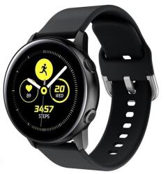 Okosóra szilikon szíj - Samsung Galaxy Watch Active 2 (20mm) okosóra szíj - fekete - graffistore