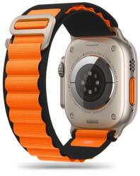 Okosóra szíj - Apple Watch Series 4/5/6/7/8/9/Ultra/SE (42/44/45/49mm) - TECH-PROTECT Nylon Pro - fekete/sárga szövet szíj - graffistore
