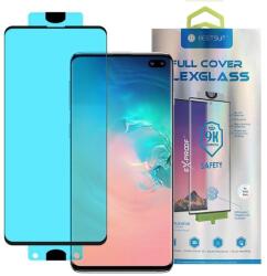  Samsung Galaxy S10+ (S10 PLUS) üvegfólia - 0, 15 mm flex 3D Fekete (az íves részre is ráhajlik) - graffistore