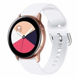 Okosóra szilikon szíj - Samsung Galaxy Watch Active 2 (20mm) - fehér szilikon szíj - graffistore