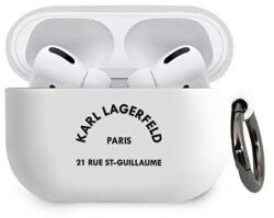  Karl Lagerfeld Karl Text Airpods PRO 1 tartó - fehér szilikon tok karabinerrel - graffistore