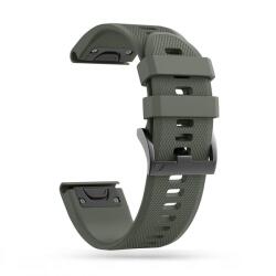  Okosóra szilikon szíj - GARMIN FENIX 5 / 6 / 6 PRO / 7 - TECH-PROTECT Iconband katonai zöld szilikon szíj - graffistore