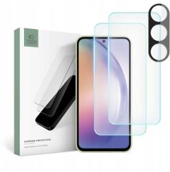 Samsung Galaxy A54 5G üvegfólia - TECH-PROTECT Supreme - 2 db üvegfólia + 1db fekete keretes kamera védőkeret - graffistore