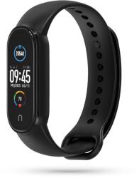 Okosóra szilikon szíj - Xiaomi Mi Band 5/6 - fekete szilikon - graffistore