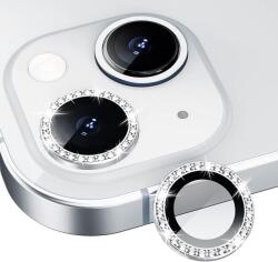 Kameralencse védőkeret - iPhone 15 Plus - Diamond - üveg - graffistore