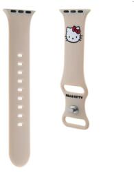 Okosóra szilikon szíj - Apple Watch Series 4/5/6/7/8/9/SE (38-40-41mm) szíj - Hello Kitty - bézs szilikon szíj - graffistore