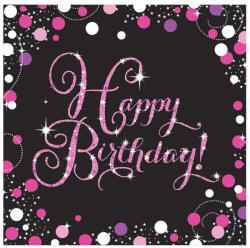Amscan Happy Birthday szalvéta 16 db-os 32, 7*32, 7 cm DPA9901182 (DPA9901182)