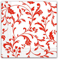 Procos Piros mintás Arabesque Red szalvéta 20 db-os 33x33 cm FSC PNN80904 (PNN80904)