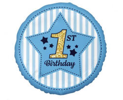 GoDan S. A Fólia lufi, gömb, 1 éves születésnapra, kék