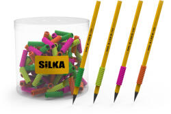 Silka Ceruza markolat, spirál, szilikon, neon, 72 db/display, Silka