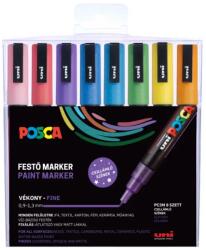 uni Posca Filctoll PC-3ML 8db-os készlet CSILLÁMLÓ (csillámló sárga, Piros, rózsaszín, lila, kék, villágoskék, Zöld, Narancs)