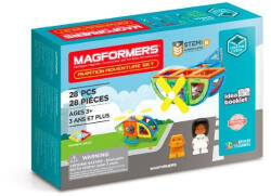 Magformers Blocuri magnetice Aviation Adventure, Magformers, 28 elemente, +3ani, Multicolor (005-703015)