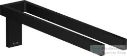 Hansgrohe AXOR UNIVERSAL RECTANGULAR 38 cm-es fix dupla törölközőtartó, matt fekete 42622670 (42622670)