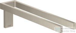 Hansgrohe AXOR UNIVERSAL RECTANGULAR 38 cm-es fix dupla törölközőtartó, szálcsiszolt nikkel 42622820 (42622820)