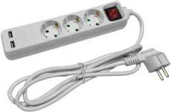 Avide 3 Plug + 2 USB 1,5 m Switch (ESE1 5G3 1 5 SW USB)