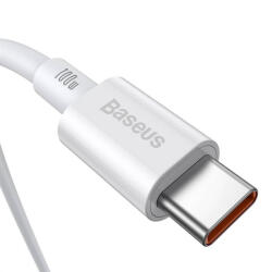 Baseus Superior sorozatú USB-C-USB-C kábel, 100 W, 1 m (fehér) - bluedigital