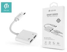 DEVIA ST354137 Type-C -2x Type-C fehér audio adapter (ST354137) - officedepot