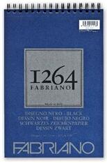 Fedrigoni 1264 200g A4 40lapos spirálkötött fekete rajztömb (19100652) - officedepot