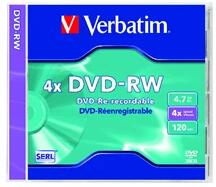 Verbatim DVD-RW 4, 7GB 4X normál tokos DVD lemez (432845) - officedepot