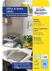 AVERY 3449-10 70x37mm 240db-os kék univerzális etikett (3449-10) - officedepot