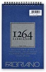 Fedrigoni 1264 200g A5 20lapos spirálkötött fekete rajztömb (19100651) - officedepot