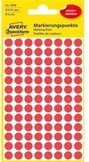 AVERY 3589 8mm visszaszedhető 416db-os piros jelölőpont (3589) - officedepot
