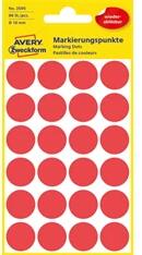 AVERY 3595 18mm visszaszedhető 96db-os piros jelölőpont (3595) - officedepot