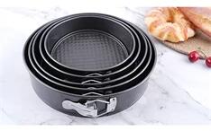 TOO KT-53-BK 3 db-os kerek szénacél tortaforma készlet, 24/26/28/ cm (KT-53-BK)