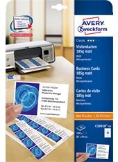 AVERY C32010-10 85x54mm univerzális 100db-os fehér névjegykártya (C32010-10) - officedepot
