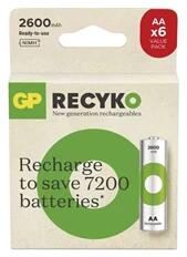 GP Batteries GP ReCyko NiMH Akkumulátor HR6 (AA) 2600mAh 6db (B2527V) - officedepot