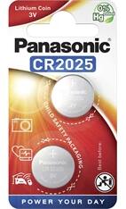 Panasonic CR2025 3V lítium gombelem 2db/csomag (CR2025-2B-PAN) - officedepot