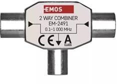 EMOS J0197 EU 2491/D193 ferrites háromágú antenna közösítő (J0197)