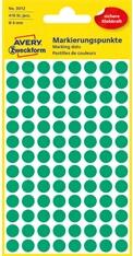 AVERY 3012 8mm 416db-os zöld jelölőpont (3012) - officedepot