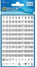 AVERY 3721 21pt számok fehér fólián fekete matrica (3721) - officedepot