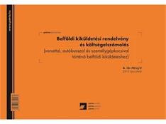 B. 18-70/UJ A4 25x2lap "Belföldi kiküldetési rendelvén és költségelszámolás" nyomtatvány (B.18-70/UJ/V) - officedepot