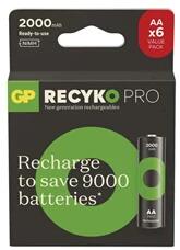 GP Batteries GP ReCyko Pro NiMH Akkumulátor HR6 (AA) 6db (B2620V) - officedepot