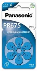 Panasonic PR-675(44)/6LB PR675 cink-levegő hallókészülék elem 6 db/csomag (PR675-6LB) - officedepot
