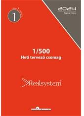 REALSYSTEM 1/500 éves heti beosztású gyűrűs naptár kiegészítő (1500-00) - officedepot