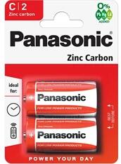 Panasonic RedZinc R14RZ/2BP C cink-mangán tartós baby elem 2 db/csomag (R14R-2BP) - officedepot