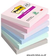 Post-it Super Sticky Soulful 76x76mm 90lapos 4+2db vegyes jegyzettömb (7100259203) - officedepot