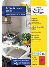 AVERY 3448-10 70x37mm 240db-os piros univerzális etikett (3448-10) - officedepot