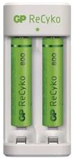 GP Batteries GP Eco E211 Akkutöltő + 2×AAA GP ReCyko 800 (B51211) - officedepot