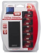 Delight Univerzális 90W laptop/notebook töltő adapter tápkábellel (55360) - officedepot