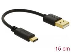 Delock 85354 15cm 3A USB-A - USB-C töltőkábel (85354) - officedepot