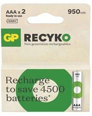 GP Batteries GP ReCyko NiMH Akkumulátor HR03 (AAA) 950mAh 2db (B25112) - officedepot