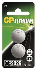GP Batteries GP CR2025 lítium gombelem 2db/bliszter (B15253) - officedepot