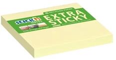 STICK N Stick`N ExtraSticky Recycled 76x76 mm 90 lap újrahasznosított pasztell sárga jegyzettömb (21600) - officedepot
